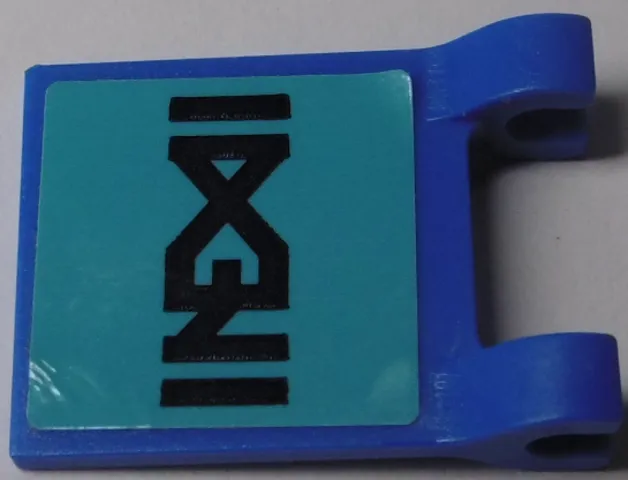 Flag 2 x 2 Square with Black Stylized Ninjago Logogram 'NYA' Pattern on Both Sides (Stickers) - Set 70611