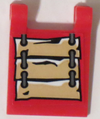 Flag 2 x 2 Square with Wooden Boards with Rope Connectors Pattern (Sticker) - Set 70596