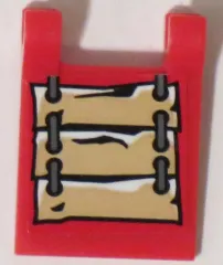 Flag 2 x 2 Square with Wooden Boards with Rope Connectors Pattern (Sticker) - Set 70596