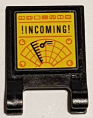 Flag 2 x 2 Square with '!INCOMING!' on Radar Screen Pattern (Sticker) - Set 76034
