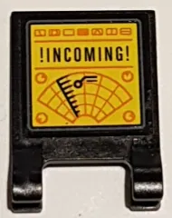 Flag 2 x 2 Square with '!INCOMING!' on Radar Screen Pattern (Sticker) - Set 76034