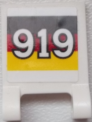 Flag 2 x 2 Square with White '919' on German Flag Pattern on Both Sides (Stickers) - Set 75876