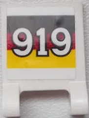 Flag 2 x 2 Square with White '919' on German Flag Pattern on Both Sides (Stickers) - Set 75876