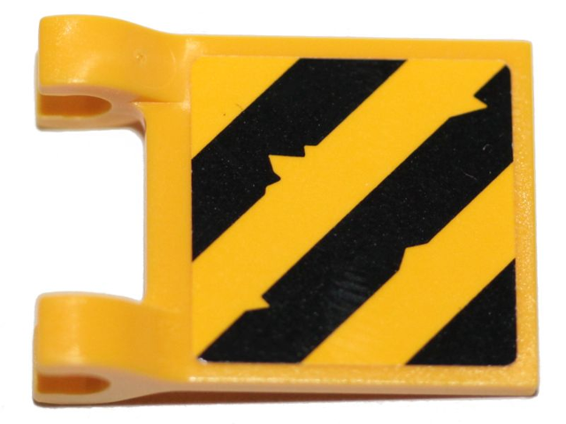 Flag 2 x 2 Square with Black and Yellow Diagonal Stripes Pattern (Sticker) - Set 70823