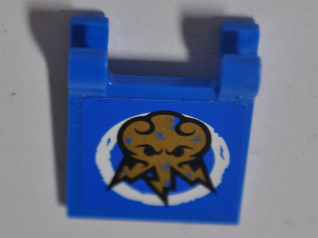 Flag 2 x 2 Square with Gold Ninjago Lightning Power Emblem Pattern on Both Sides (Stickers) - Set 70731