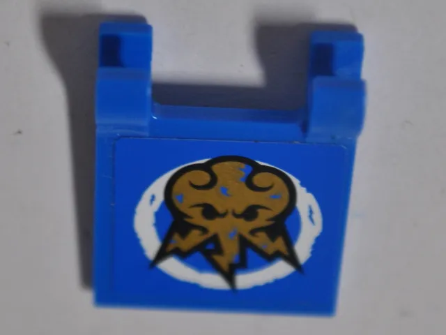 Flag 2 x 2 Square with Gold Ninjago Lightning Power Emblem Pattern on Both Sides (Stickers) - Set 70731
