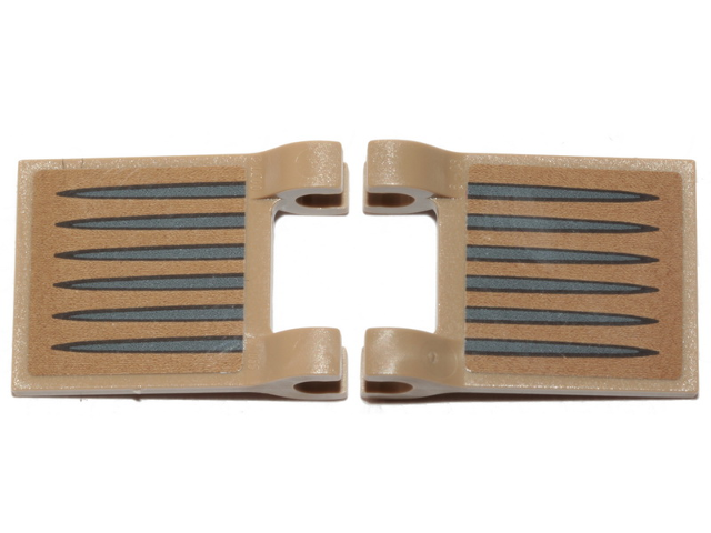 Flag 2 x 2 Square with 6 Dark Bluish Gray Spikes Pattern on Both Sides (Stickers) - Set 75250