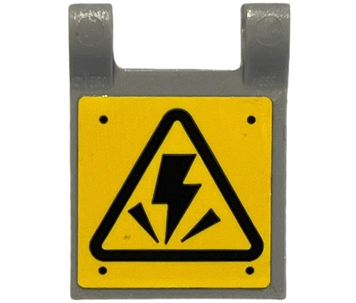 Flag 2 x 2 Square with High Voltage Danger Sign Pattern (Sticker) - Set 75927