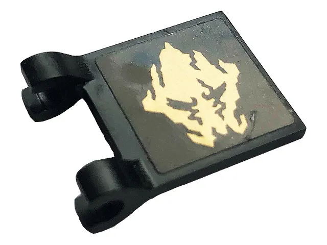 Flag 2 x 2 Square with Gold Ninjago Earth Emblem Pattern on Both Sides (Stickers) - Set 70589