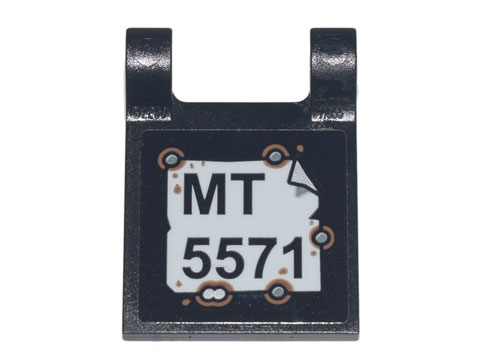 Flag 2 x 2 Square with Note with 'MT 5571' and Metal Rivets Pattern (Sticker) - Set 70840