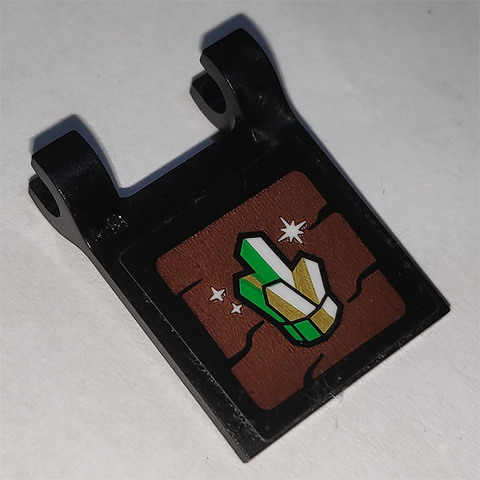 Flag 2 x 2 Square with Rock Crystal 5 Point and Sparkles Pattern (Sticker) - Set 41185