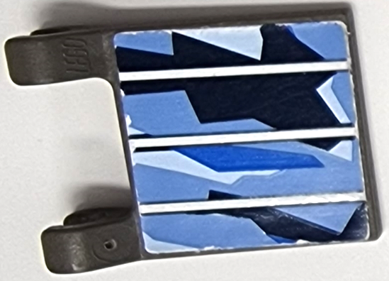 Flag 2 x 2 Square with Solar Panel Pattern 2 (Sticker) - Set 7469