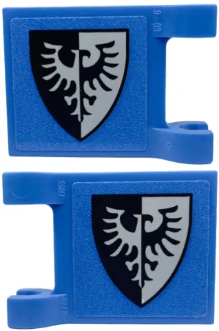 Flag 2 x 2 Square with Black Falcon Shield Pattern on Both Sides (Stickers) - Set 910001