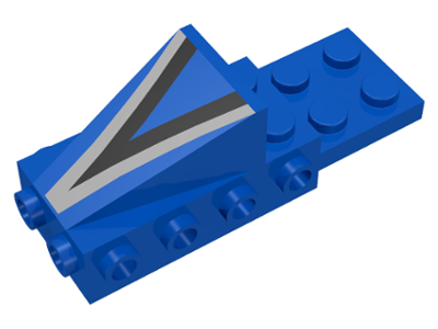 Cockpit Space Nose with Black and Silver V Pattern