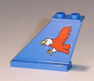 Tail 4 x 1 x 3 with Red Eagle Pattern Model Left Side (Sticker) - Set 6331