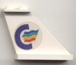 Tail 4 x 1 x 3 with Color Line Logo Pattern Model Right Side (Sticker) - Set 1955