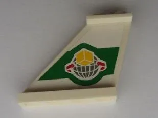 Tail 4 x 1 x 3 with Box and Arrows and Globe Left and Red SP3 Badge and Black 'POLICE' Right Pattern (Stickers) - Set 5983