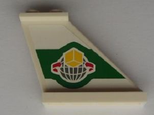 Tail 4 x 1 x 3 with Box and Arrows and Globe Right and Red SP3 Badge and Black 'POLICE' Left Pattern (Stickers) - Set 5983