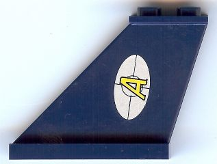 Tail 4 x 1 x 3 with Agents Logo Pattern on Left Side (Sticker) - Set 8970