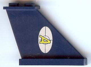 Tail 4 x 1 x 3 with Agents Logo Pattern on Right Side (Sticker) - Set 8970