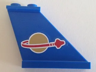 Tail 4 x 1 x 3 with Classic Space Logo Pattern on Right Side (Sticker) - Set 70816