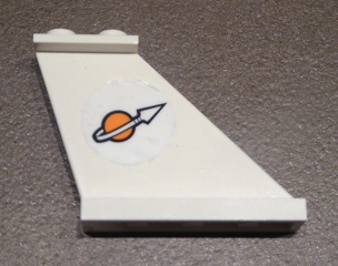 Tail 4 x 1 x 3 with Modified Classic Space Logo Pattern on Right Side (Sticker) - Set 7644