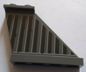 Tail 4 x 1 x 3 with Dark Bluish Gray and Dark Brown Vertical Stripes Pattern on Right Side (Sticker) - Set 75144