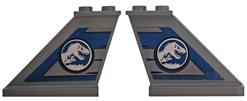 Tail 4 x 1 x 3 with Jurassic World Logo Pattern on Both Sides (Stickers) - Set 75928