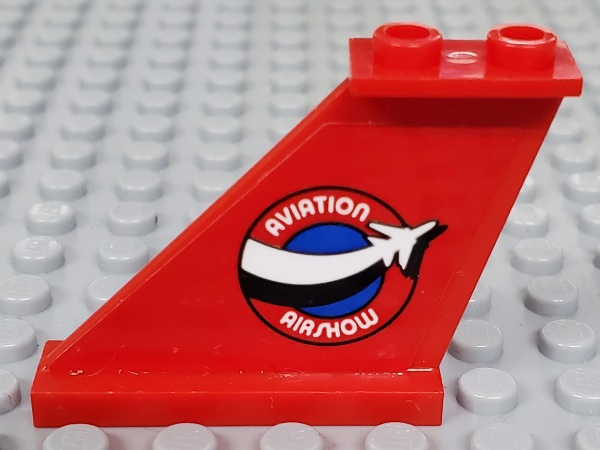 Tail 4 x 1 x 3 with 'AVIATION AIRSHOW' Pattern Model Left Side (Sticker) - Set 60103