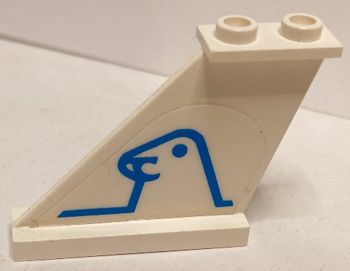 Tail 4 x 1 x 3 with Blue Silja Line Seal Logo Pattern Model Left Side (Sticker) - Set 1998