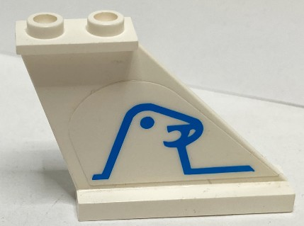 Tail 4 x 1 x 3 with Blue Silja Line Seal Logo Pattern Model Right Side (Sticker) - Set 1998