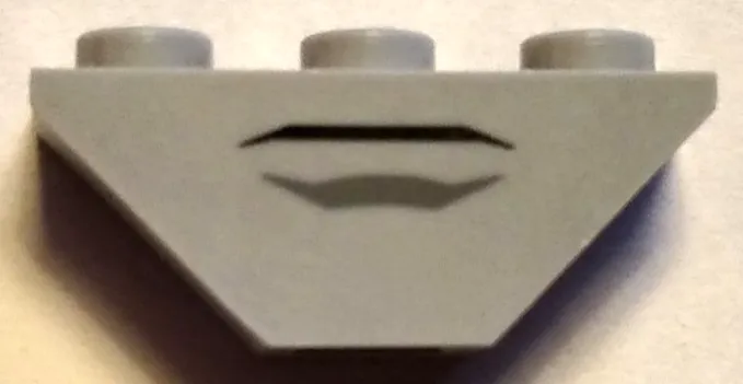 Slope, Inverted 45 3 x 1 Double with Black and Dark Bluish Gray Lines Pattern (Voltron Mouth)