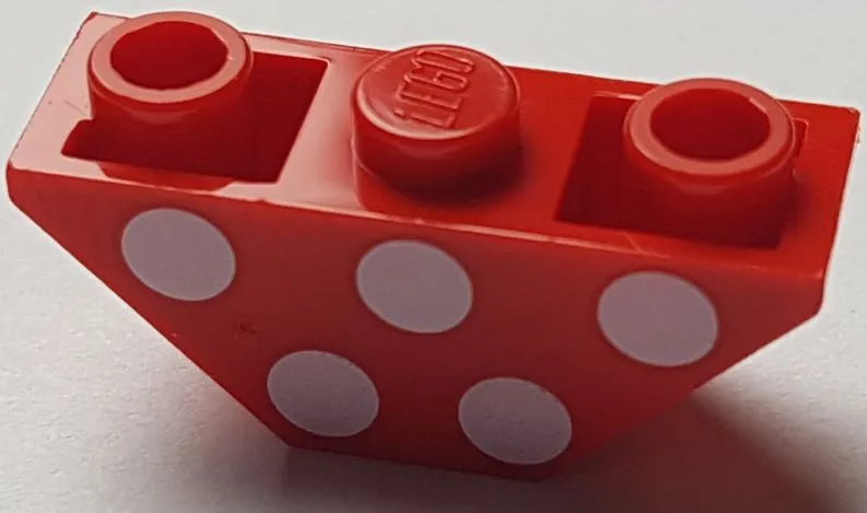 Slope, Inverted 45 3 x 1 Double with White Polka Dots Pattern