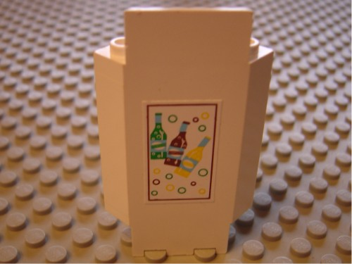 Panel 3 x 3 x 6 Corner Wall with 3 Soda Pop Bottles Pattern (Sticker) - Set 6414