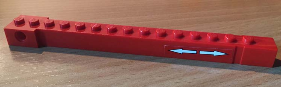 Crane Arm Outside, Wide with End Notch with White Arrows Pattern on Both Sides (Stickers) - Set 6560