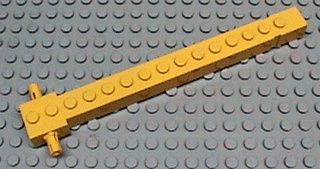 Crane Arm Outside, Wide with End Notch, 2 Fixed Rotatable Friction Pins
