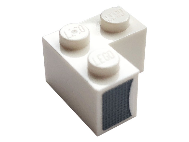 Brick 2 x 2 Corner with Grille Pattern Model Left Side (Sticker) - Set 76897