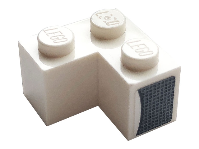 Brick 2 x 2 Corner with Grille Pattern Model Right Side (Sticker) - Set 76897