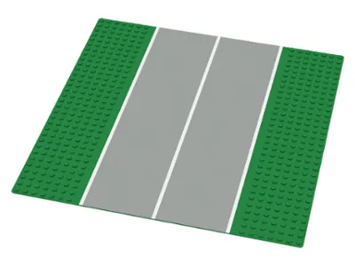 Baseplate, Road 32 x 32 7-Stud Straight with Plain Runway Narrow Pattern