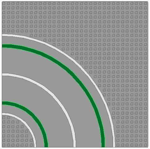 Baseplate, Road 32 x 32 7-Stud Curve with Road Pattern