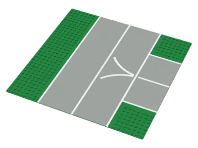 Baseplate, Road 32 x 32 7-Stud T Intersection with Runway 'V' Narrow Pattern