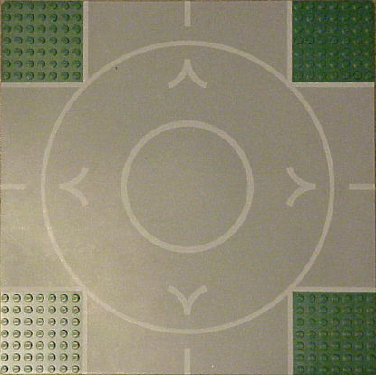 Baseplate, Road 32 x 32 7-Stud Crossroads with Runway 'V' Wide Pattern