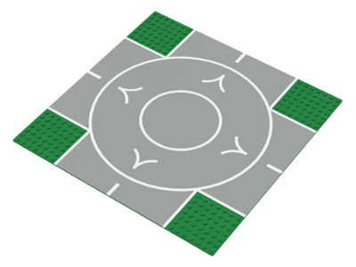 Baseplate, Road 32 x 32 7-Stud Crossroads with Runway 'V' Wide Pattern