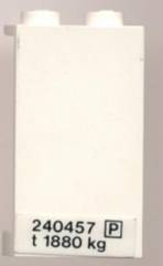 Panel 1 x 2 x 3 - Solid Studs with '240457 P / t 1880 kg' Pattern (Sticker) - Set 6542