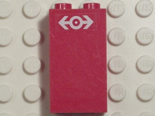 Panel 1 x 2 x 3 - Solid Studs with White Train Logo Pattern (Sticker) - Set 4549