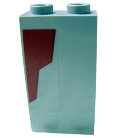 Panel 1 x 2 x 3 - Hollow Studs with SW AT-TE Cabin Armor Plate Pattern Model Left Side (Sticker) - Set 7675