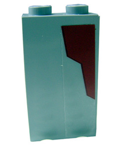 Panel 1 x 2 x 3 - Hollow Studs with SW AT-TE Cabin Armor Plate Pattern Model Right Side (Sticker) - Set 7675