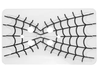 Plastic Cape and Collar with Black Spider Web Pattern, Sheet of 2