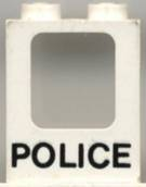 Window 1 x 2 x 2 Plane with 'POLICE' Pattern