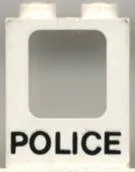 Window 1 x 2 x 2 Plane with 'POLICE' Pattern